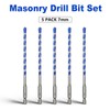 5 Pack 9/32 inch (7mm) Concrete Drill Bit Set, Masonry