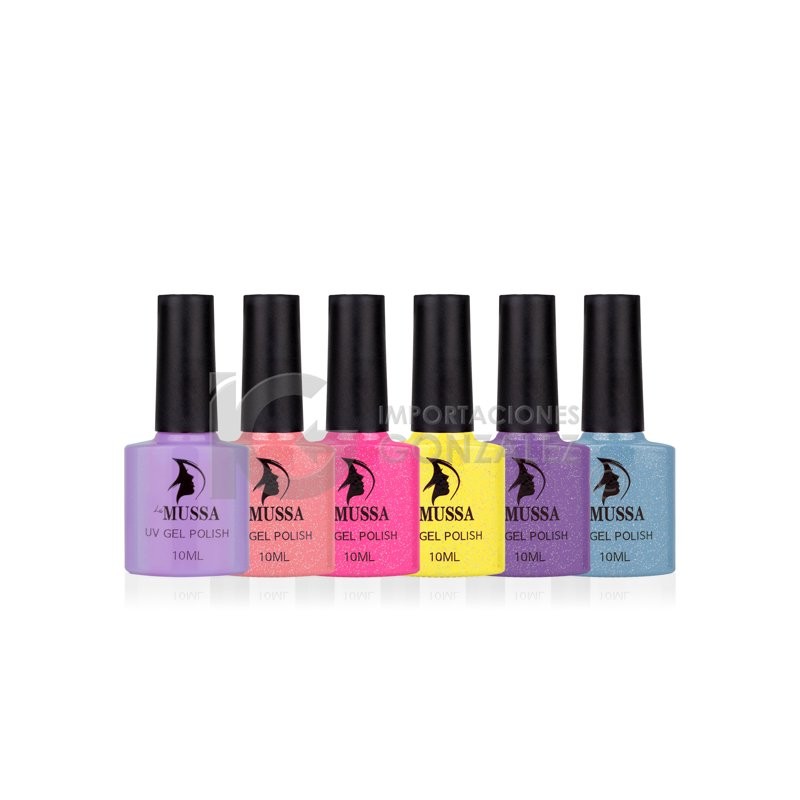 Esmaltes Para Uñas Mussa Gelish Semipermanente 10 ml x 6