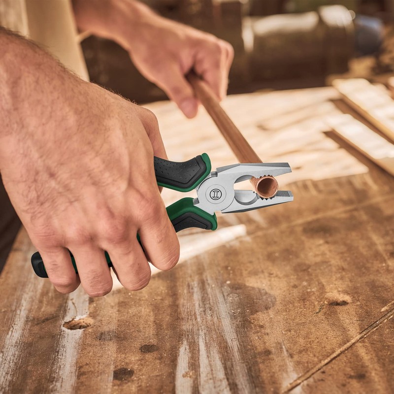 Bosch Combination Pliers (Precise, Long-Lasting Combination Pliers; Ergonomic softgrip; Nickel-Plated