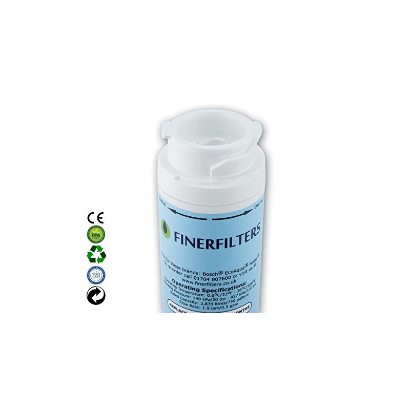 2 x Finerfilters FF-281 Fridge Water Filter Compatible with UltraClarity