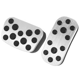 X AUTOHAUX Anti Slip Aluminum Alloy Car Interior Foot Pedal Pads Accelerator Gas Brake Pedal Cover Kit Replacement for Toyota Corolla 2019-2023