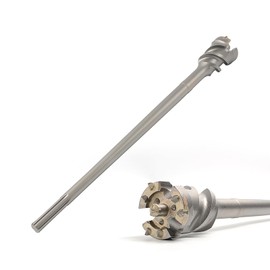 2-1/3 in. Break Through Drill Bit, 2-1/3 in. x 21-2/3 in. Carbide Tipped Hole Saw Bit with Storage Tube, SDS MAX Shank, Tools for Concrete Brick Stone and Other Masonry Construction Material