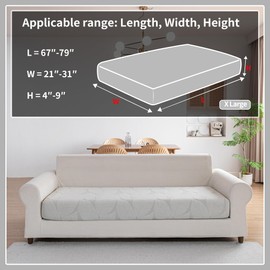 QIANMEW - Fundas de sofá para sofá seccional, lavable, elástica, suave, en forma de L, antideslizante, protector de decoración de muebles para gatos y perros (XL, gris claro)