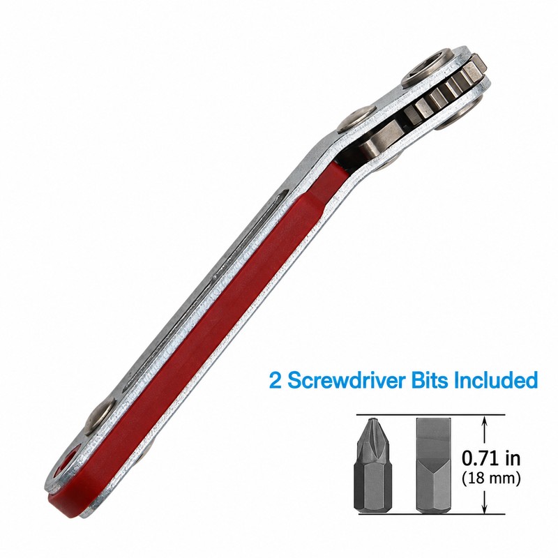 Mini Ratcheting Screwdriver for Tight Spaces – 4.06-Inch Reversible Alloy