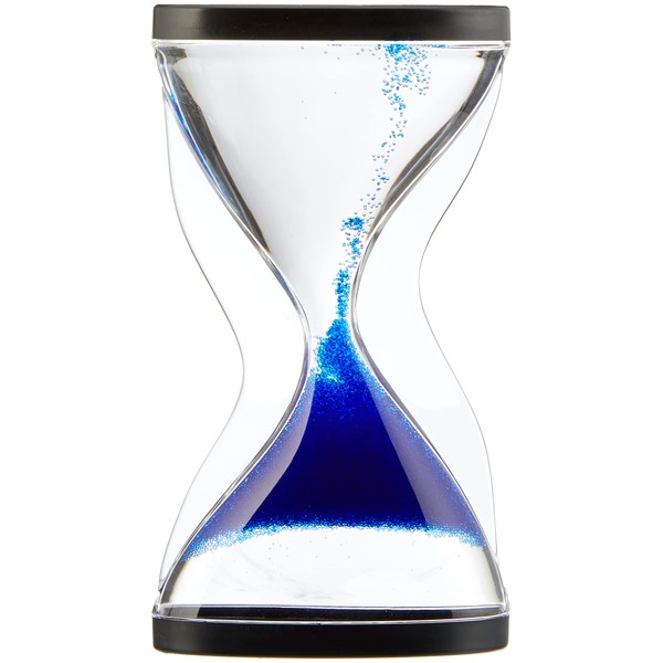 TFA Dostmann Hourglass with Upwards Running Balls, Blue, L 65 x B 24 x H 117 mm