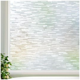 LUTE Window Privacy Film, Frosted Glass Window Film, Non-Adhesive Window Clings, Static Cling UV Blocking Window Coverings, Decorative Window Frosting Film for Home Office, 35.4" x 118.1"