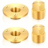 Lounsweer 4 Pieces Brass Boat Drain Plug Kit 1/2 Inch