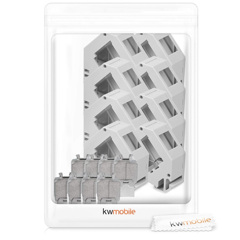 kwmobile Keystone Module and DIN Rail Adapter Set - Fits