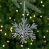 7.5" Silver Glitter Snowflake Christmas Ornament