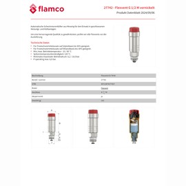 Flamco Flexvent 27742 Float Bleeder Quick Bleeder 1/2 Inch Nickel-Plated