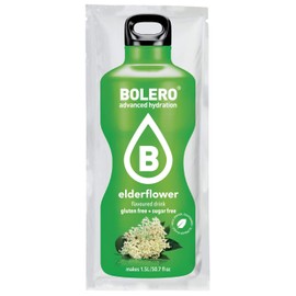 Bolero- Sugar Free Drink Mix Packets Elderflower Fruit Flavors | Powdered Flavored Water Packets | 12 Large Sachet On The Go Packets