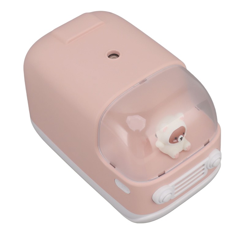 Cute Small Humidifier 350ml Bear Bus Shape USB Charging Portable