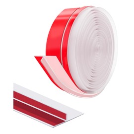 ZOWZOW T-Shaped Clear Silicone Seal Strip for Door, Draft Stopper 20 Ft x 1.97 in Weather Stripping Seal Strip for Door & Windows Gaps