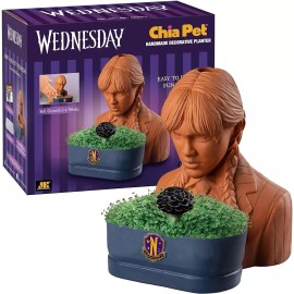 Chia Pet WEDNESDAY Decorative Pottery Planter Addam’s Family NEW in box