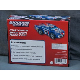 Harbor Freight Tools Wooden Race Car Kit S6537 Complete Paint Glue Parts Stickers Customize Ages 4+