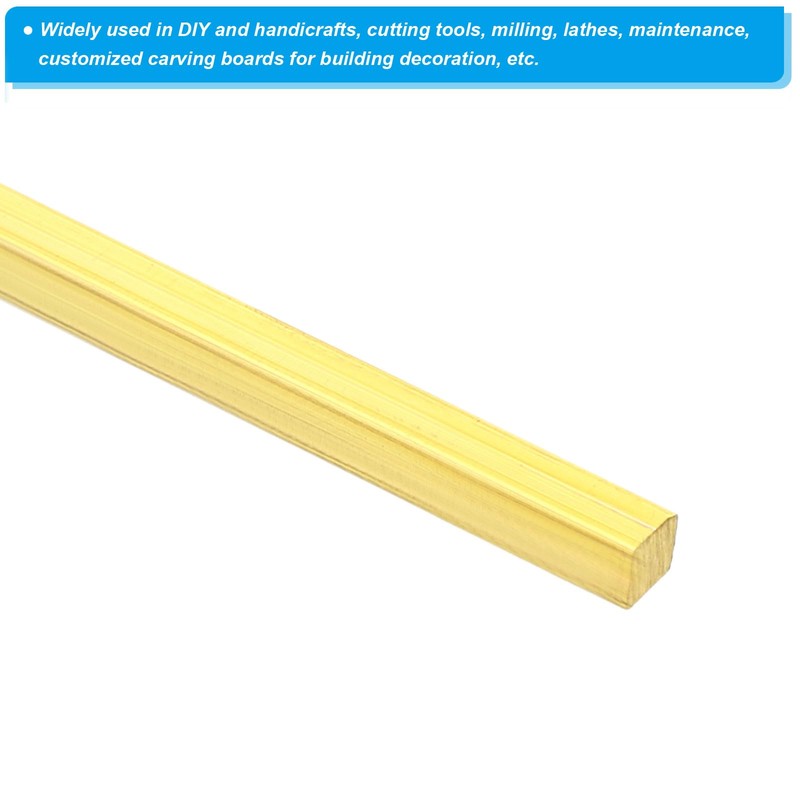 PATIKIL 1/4 x 1/4 x 16" C36000 Brass Square Bar,