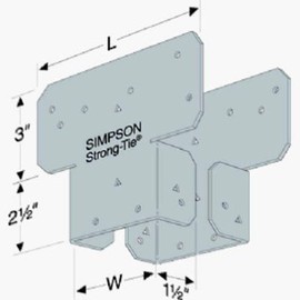 Simpson Strong Tie AC4Z ZMAX Galvanized 18-Gauge 4-Inch Adjustable Post Cap