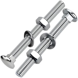 XRXYMQ 25 PCS M8 Coach Bolts M8 x 60 mm Carriage Bolts A2 Stainless Steel Coach Screws with Hexagon Nuts and Washers Nuts and Bolt For Metal Wood