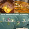 DealBeta Battery Operated Fairy String Lights, Acrylic Gems Jewels String