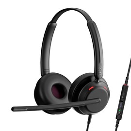 EPOS Impact 760 Office Headset: Premium Dual-Sided, Noise-Cancelling USB-C Headset with Adaptive Beamforming Mic, AI, ActiveGard Protection, Busylight, Leatherette Earpads for All-Day Comfort