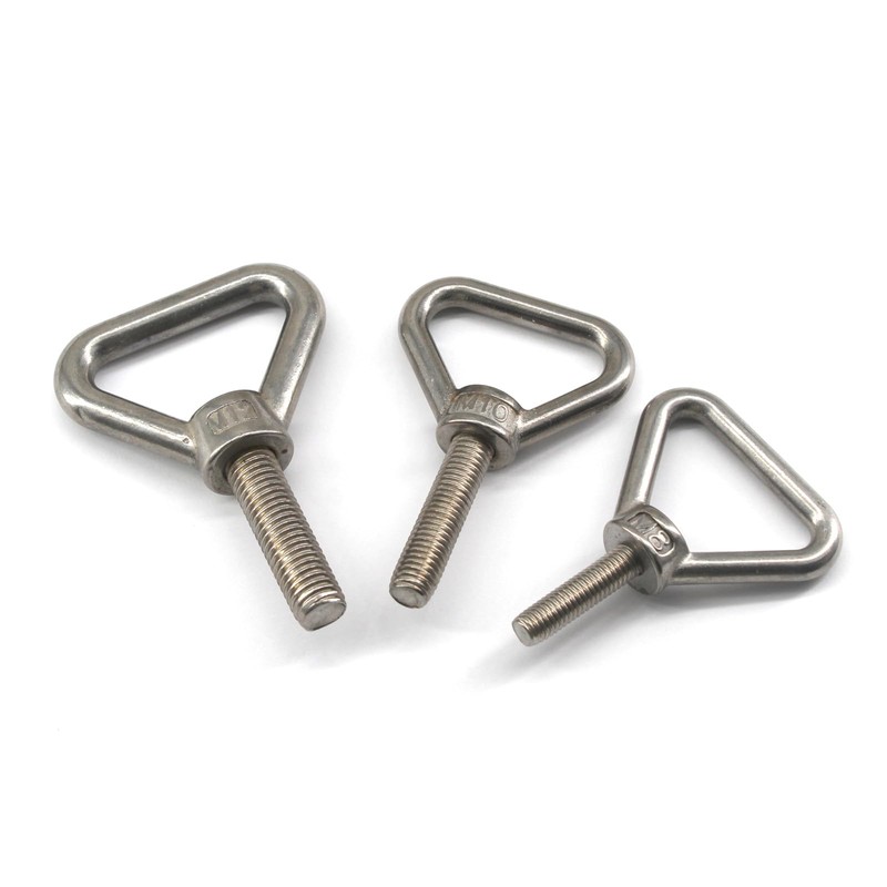 (3 Pieces) M10x45mm Triangular Lifting Eye Bolt Machine Bolt 304