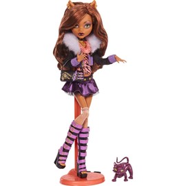 Monster High Clawdeen Wolf Reproduction Doll Wearing Original Fashion & Shoes with Pet, Display Stand & Accessories, 10-5-inch Collectible Toy