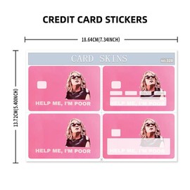 Credit Card Skin Sticker, 4 Counts/set Ultra-thin Waterproof Scratch Resistant Credit Card Skin Sticker, Bank Card Decorative Sticker for Men & Women