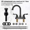 KOXKING Bathroom Sink Faucet, 2 Handle Bathroom Faucet 4 Inch