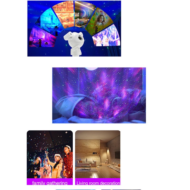 Spaceman Projector Remote Control 84 Light Effects BT Speaker Timer