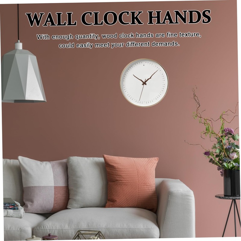 SHINEOFI 5 Sets Wooden Clock Hands Replacement DIY Repair Hands