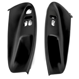 Door Panel Switch Housing Driver & Passenger Side PAIR Coupe Black For 1994-2004 Ford Mustang
