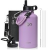 64oz Insulated Water Bottle with Paracord Handle, INSPI Half Gallon