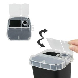 HOTWE Portable Sharps Container for Beauty Salon,Needle Disposal Bin for Professional Labs and Home Use,Small Containers for Outdoor (Black)