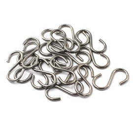 Flomore M2 S Hooks 304 Stainless Steel S Shape Hanging Hooks Coat Towel Plant 50pcs
