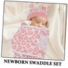 Totority 3Sets Sleep Sack with Hat Cotton Swaddle Wrap for