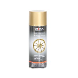 EASTUP Premium Metallic Acrylic Enamel Wheel Paint 18K Gold Color- Brilliant Finish, High Durability, Fade-resistant, Quick Drying Rim Coating Spray Paint.