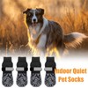 SHUOHONG Pack of 4 Dog Socks Non-Slip Dog Shoes Socks