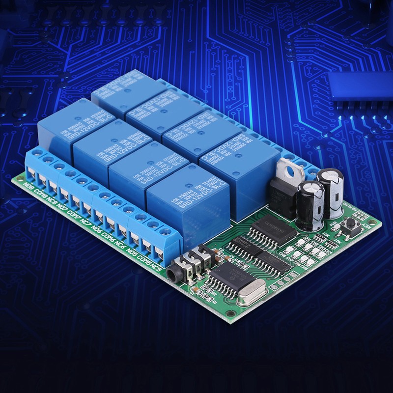 DC 12V 8CH DTMF Relay Phone Voice Decoder Remote Controller