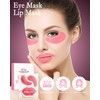 10 Pairs Rose Crystal Eye Mask and 10 Pcs Rose