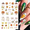 12 Sheets Fall Nail Stickers Autumn Nail Art for 3D
