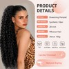 28inch Drawstring Ponytail Extension,Black Hair Extensions For Women,Long Curly Ponytail