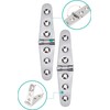 2pcs Heavy Duty Strap Hinge with Holes, Marine Strap Hinge