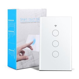 Roran Smart Switch for Lighting, Compatible with Alexa and Google Home, Wireless Not Require Hub, 3 Way (White), YHUS-3