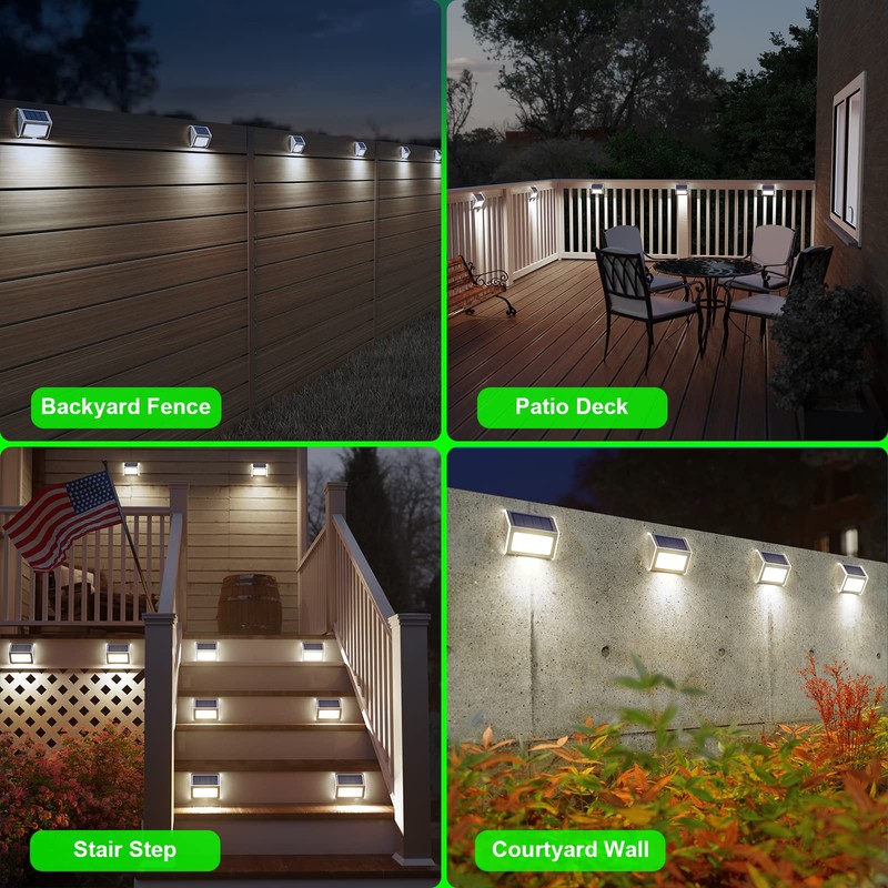 JSOT Outdoor Solar Lights - Solar Powered Deck Lights Waterproof