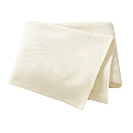 mimixiong Baby Blanket 100% Cotton Knit Baby Blankets Baby Gifts Baby Essentials for Newborn, 100 x 80 cm Baby Cream