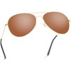 Classic Aviator Style Metal Frame Sunglasses Colored Lens
