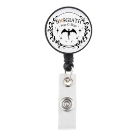 Lywjyb Birdgot Romance Book Badge Reel Dragon Lover Gift Fantasy Bookish Bookdragon Merch Book Reader Gift (Dragon Badge CA)