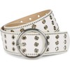 styleBREAKER 03010122 Women's Wide Belt with Hole Rivets and Round