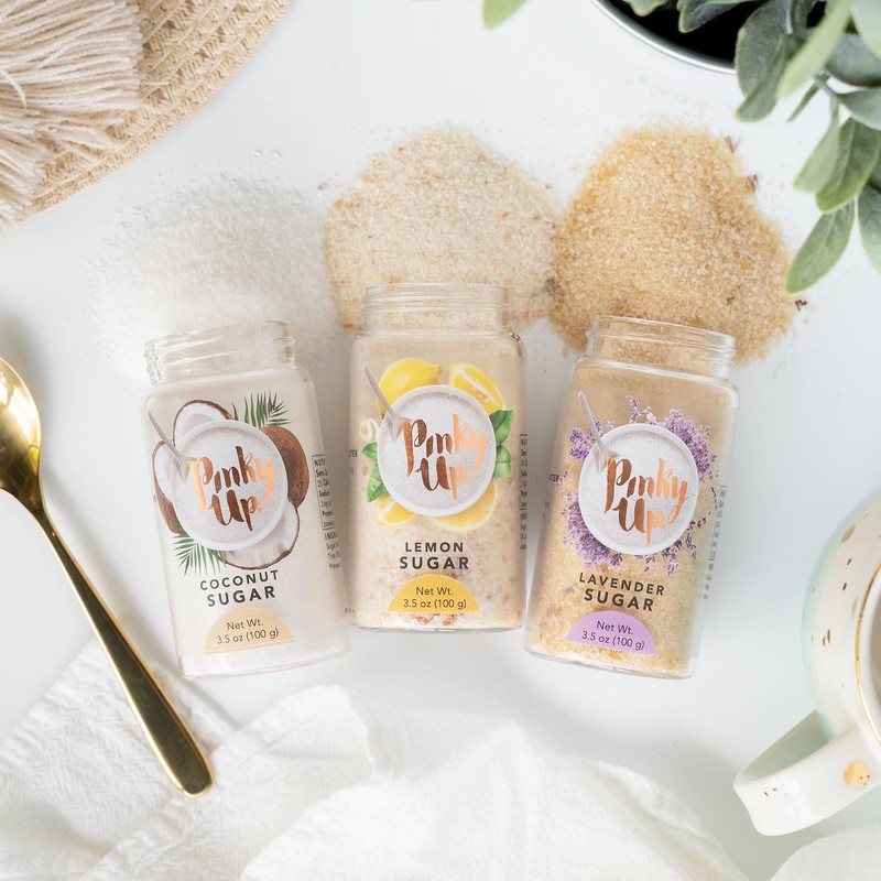 Pinky Up Lavender Sugar, 3.5oz Purple Flavored Sugar, Sugar Rimmer
