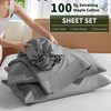 AiAngu Bed Sheet Set 100% Cotton 1000 Thread Count Sateen